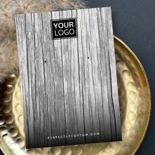 Carte d'affichage du logo personnalisé Grey driftw