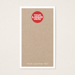 Carte d'affichage du logo personnalisé Kraft porta