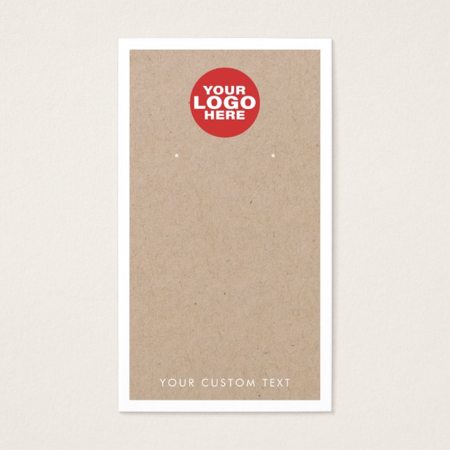 Carte d'affichage du logo personnalisé Kraft porta (Devant)