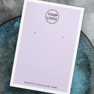Carte d'affichage du logo personnalisé violet et b