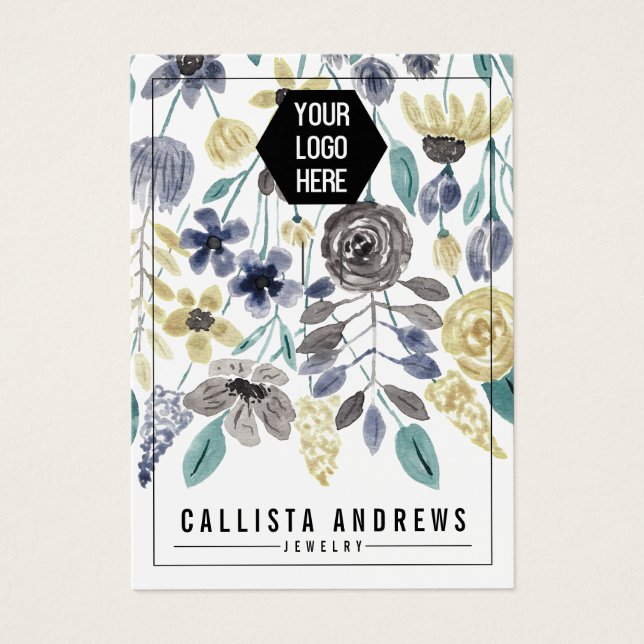 Carte d'affichage du logo Porte - clé gris-jaune (Devant)