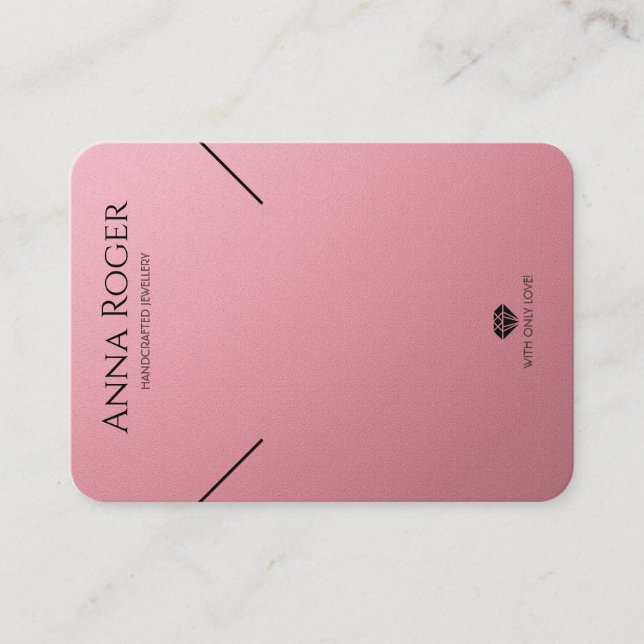 Carte d'affichage du logo rose rose (Devant)