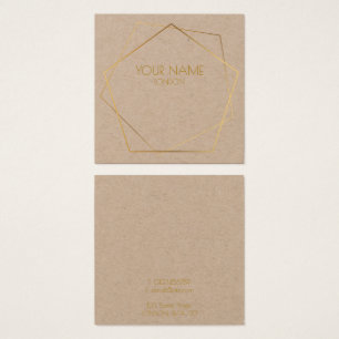 Carte d'affichage du support d'oreille en or géomé