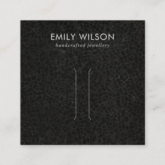 CARTE D'AFFICHAGE DU TITRE DE MOSAÏQUE NOIR (Devant)