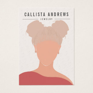 Carte d'affichage Earthy Bohemian Blonde Girl orei