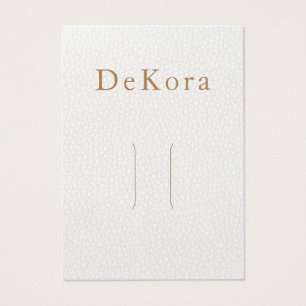 Carte d'affichage en cuir blanc à simple cheveux