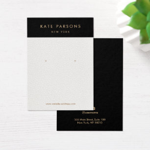 Carte d'affichage en cuir blanc chic