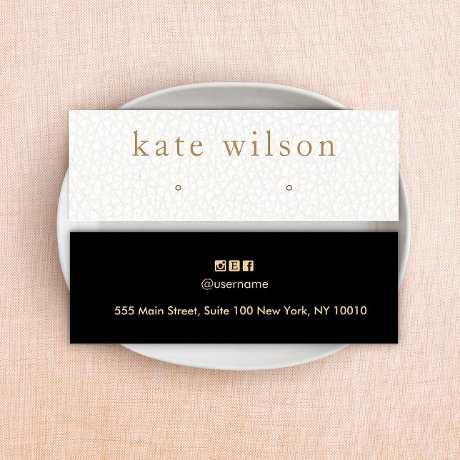 Carte d'affichage en cuir noir blanc (Créateur téléchargé)