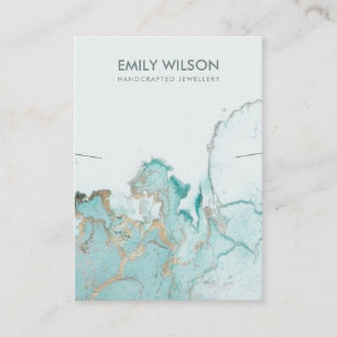 CARTE D'AFFICHAGE EN MARBRE D'OR BLEU AQUA