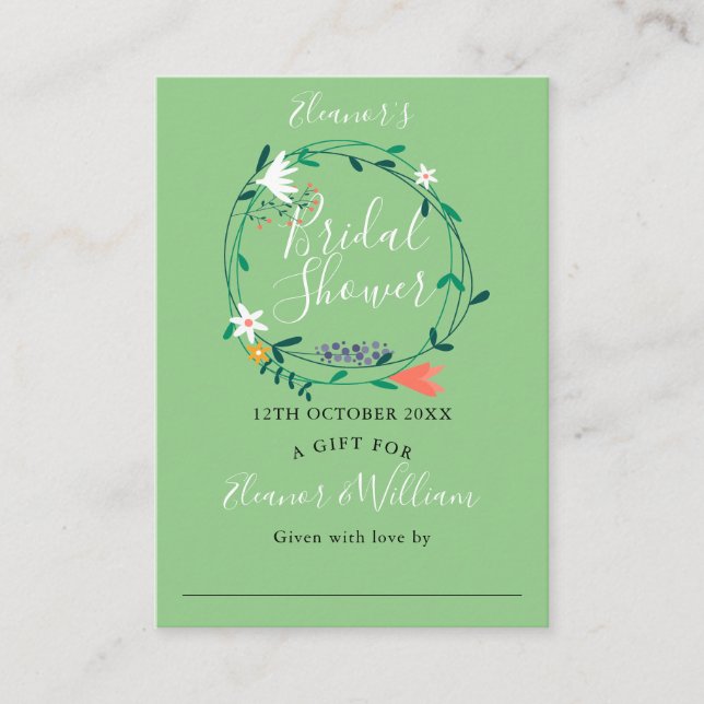 Carte d'affichage et étiquette de Fête des mariées (Devant)