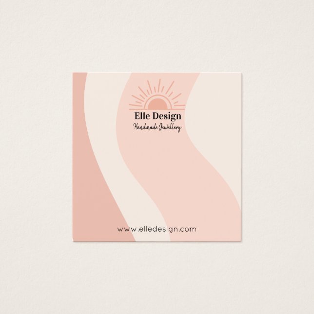 Carte d'affichage Feminine Blush Rose Boho Sun (Devant)