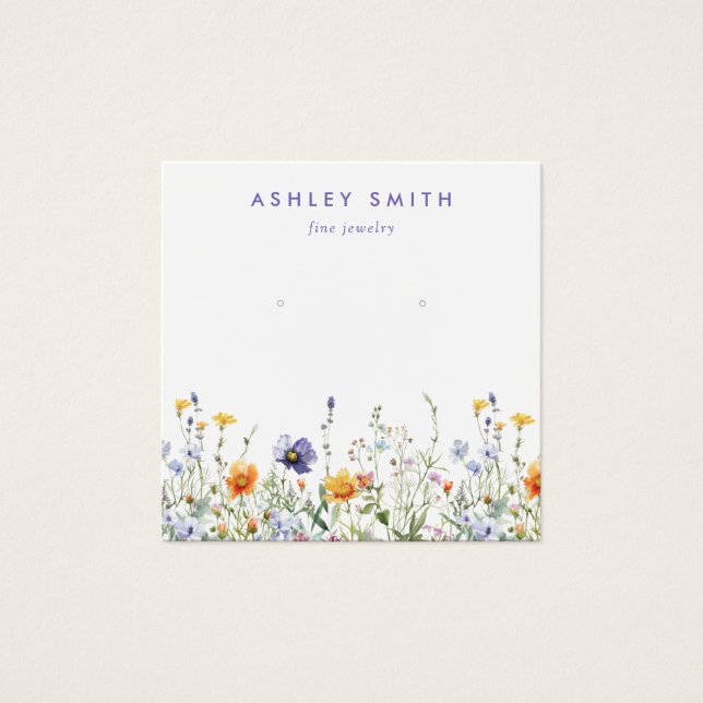 Carte d'affichage fleur sauvage (Devant)