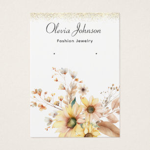 Carte d'affichage fleur sauvage de tournesol moder