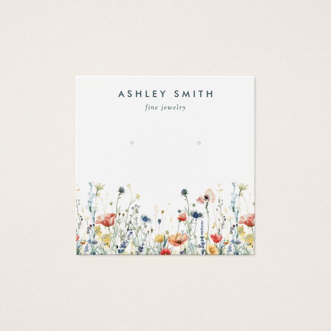 Carte d'affichage Fleur sauvage dynamique (Devant)