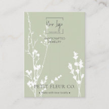 Carte d'affichage Fleur sauvage Sage Bijoux cheveu