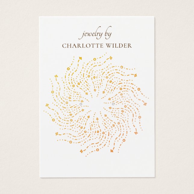 Carte d'affichage Gold Ombre Sunburst Spiral (Devant)
