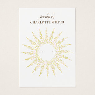 Carte d'affichage Gold Sunburst Circle