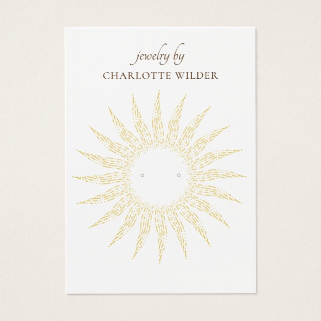 Carte d'affichage Gold Sunburst Circle (Devant)