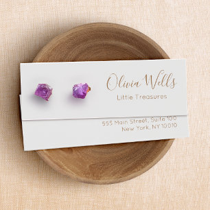 Carte d'affichage Gris Signature Script Stud Boucl