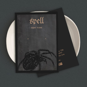 Carte d'affichage Halloween Araignée de thème orei