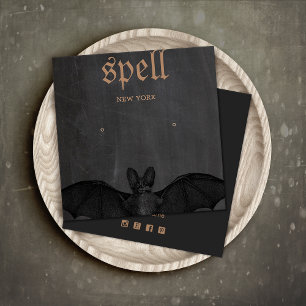 Carte d'affichage Halloween Thème Bat Stud oreille