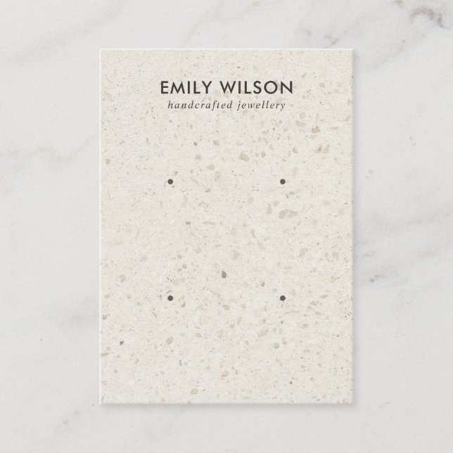 CARTE D'AFFICHAGE HORS BLANC TERRAZZO 2 STUD EARRI (Devant)