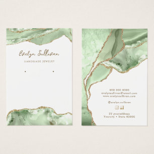 Carte d'affichage Jade vert agate bijoux