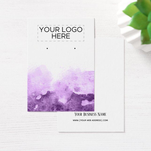 Carte d'affichage Logo Purple Ombre Aquarelle (Bureau)
