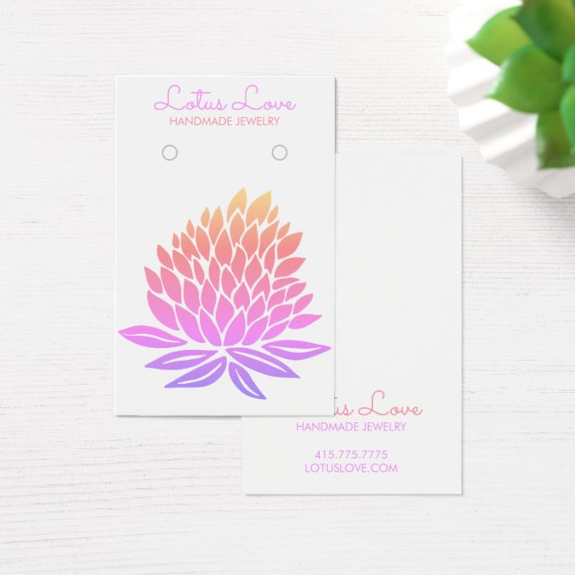 Carte d'affichage Lotus Flower Earring Collier Bij (Bureau)