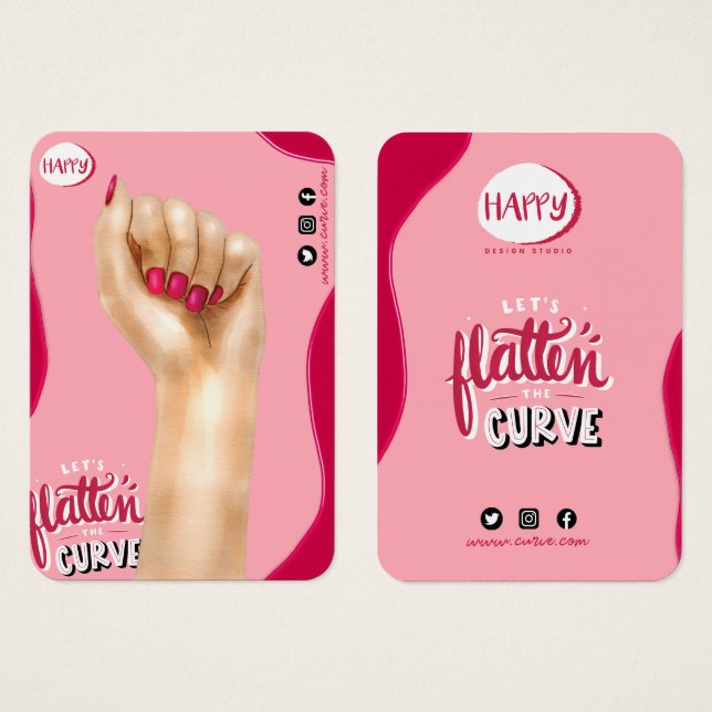 Carte d'affichage main bracelet (Devant & derrière)