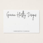 Carte d'affichage manuscrite de typographie de scr<br><div class="desc">Carte d'affichage manuscrite de caractères de typographie de police d'oreille. Votre nom dynamique comme logo ! Laissez les lettres de votre nom unique prendre le devant de la scène. De petits trous imprimés sont pour le placement de l'oreille si nécessaire, sinon vous pouvez supprimer les trous. Les trous sont simulés...</div>