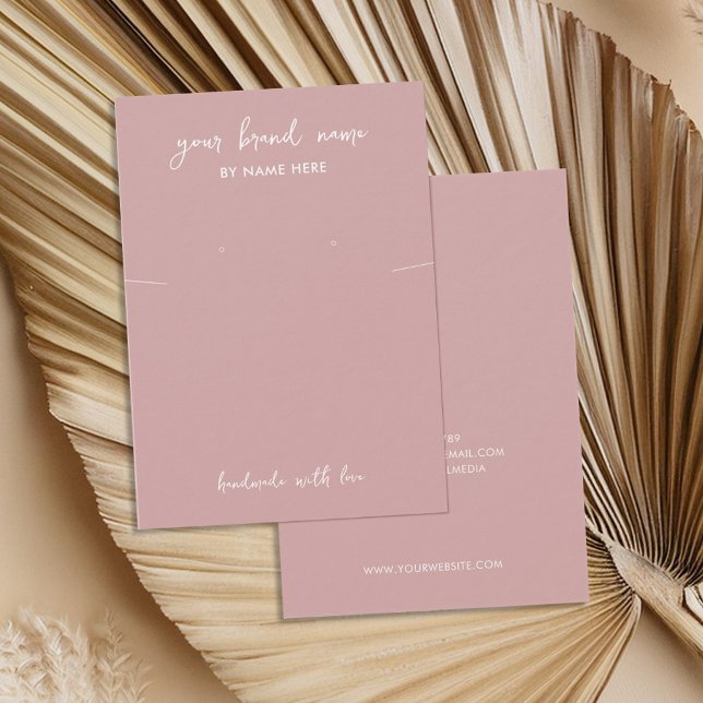 Carte d'affichage minimaliste Dusty Rose Bijoux (Créateur téléchargé)