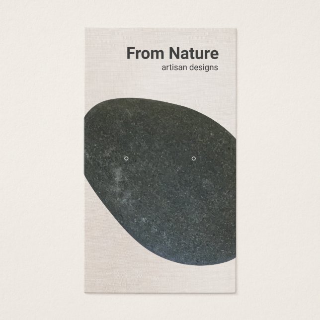 Carte d'affichage minimaliste en pierre noire (Devant)