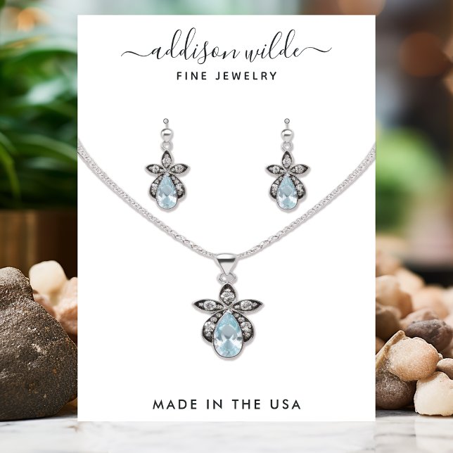 Carte d'affichage minimaliste moderne de collier d (Créateur téléchargé)