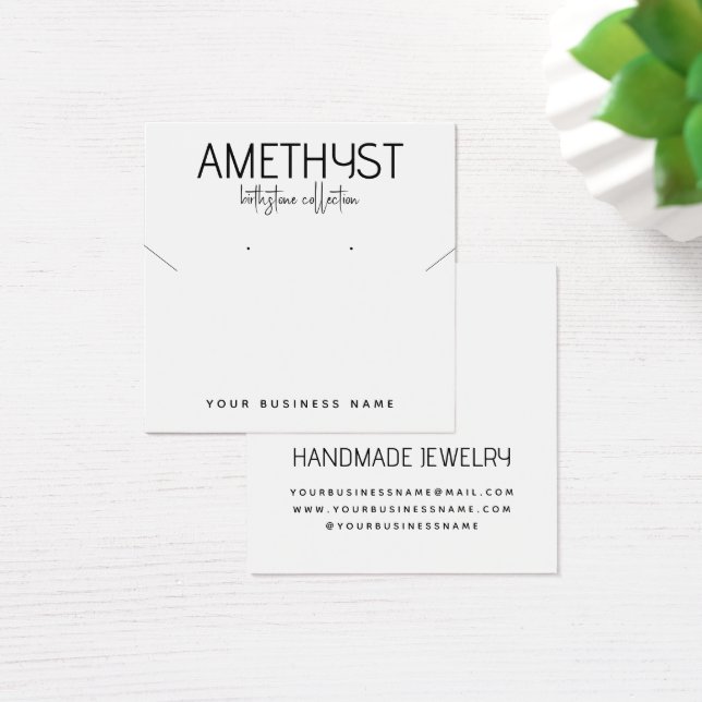 Carte d'affichage minimaliste moderne pour bijoux  (Bureau)