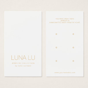 Carte d'affichage minimaliste pour bijoux à oreill