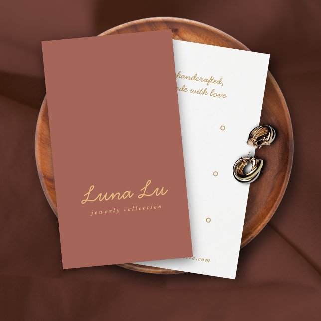 Carte d'affichage minimaliste pour bijoux à oreill (Créateur téléchargé)