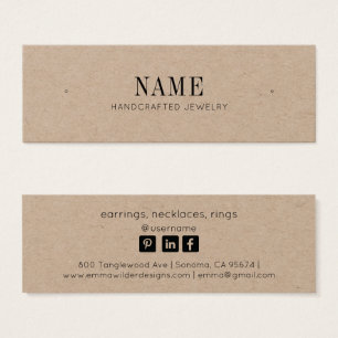 Carte d'affichage minimaliste pour la bijouterie K