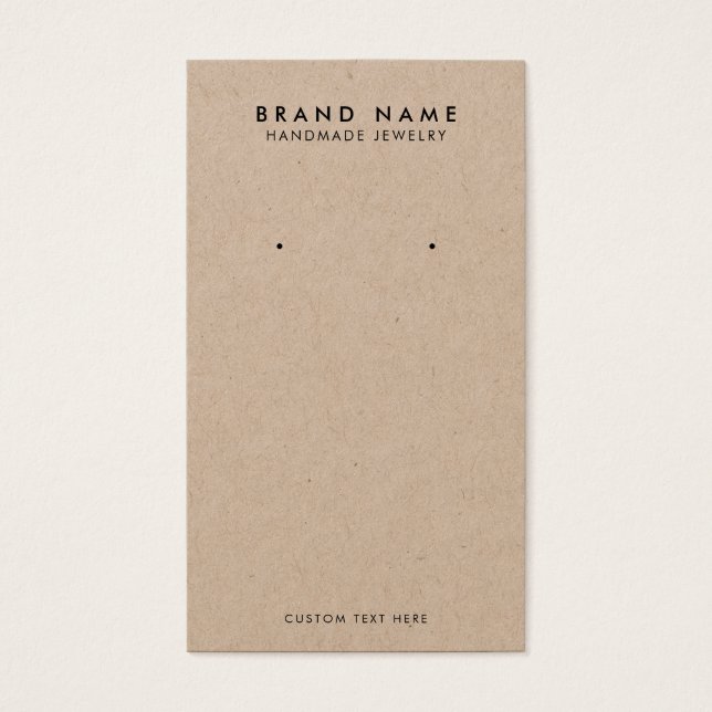 Carte d'affichage minimaliste Rustique Kraft (Devant)