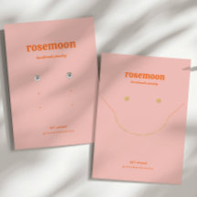 Carte d'affichage Modèle rose orange