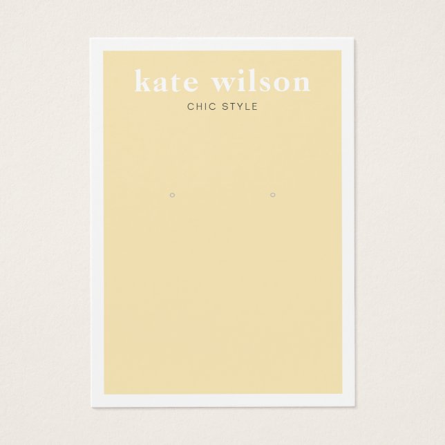 Carte d'affichage moderne à oreille jaune (Devant)