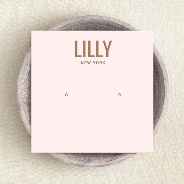 Carte d'affichage moderne à oreille rose pâle (Créateur téléchargé)