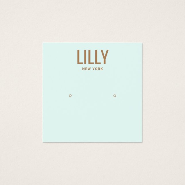 Carte d'affichage moderne Aqua Blue Stud (Devant)