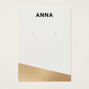 Carte d'affichage moderne bijoux en or blanc