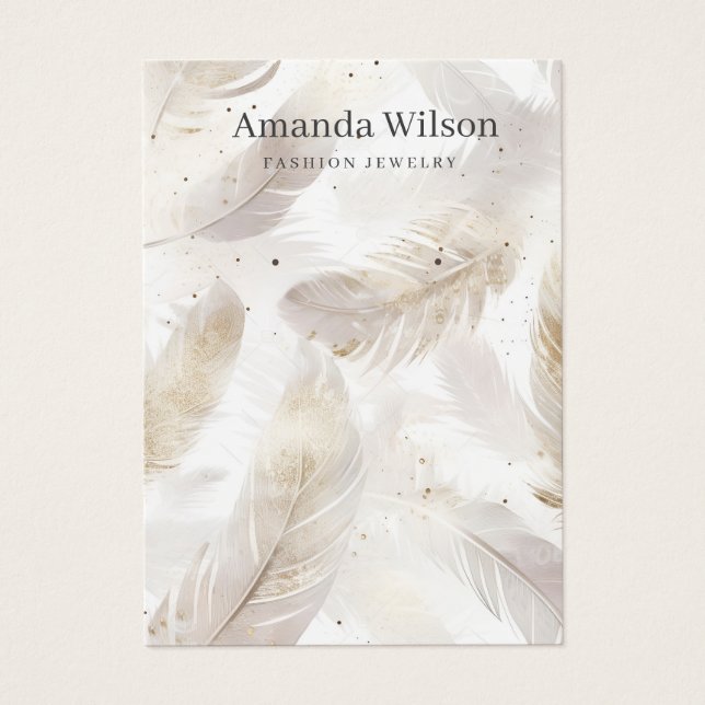 Carte d'affichage moderne bijoux en or simple (Devant)