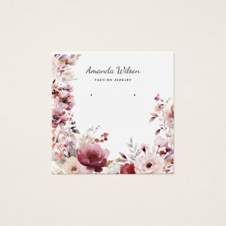Carte d'affichage moderne bijoux floral aquarelle