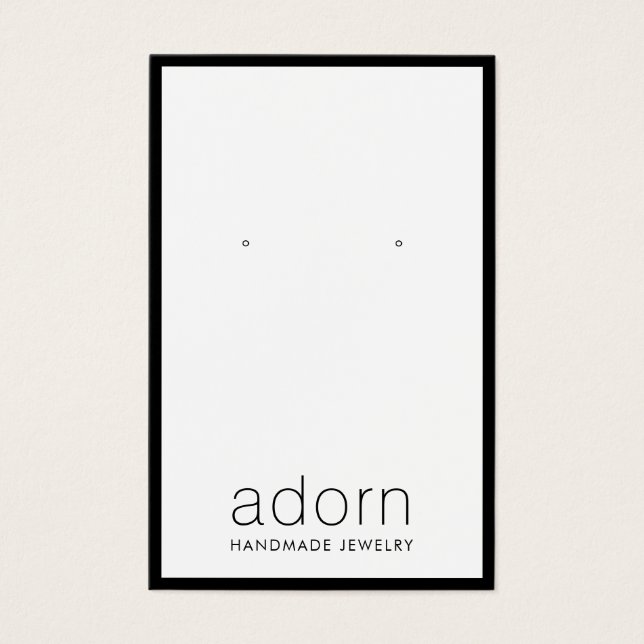 Carte d'affichage moderne Black Border Jewelry (Devant)