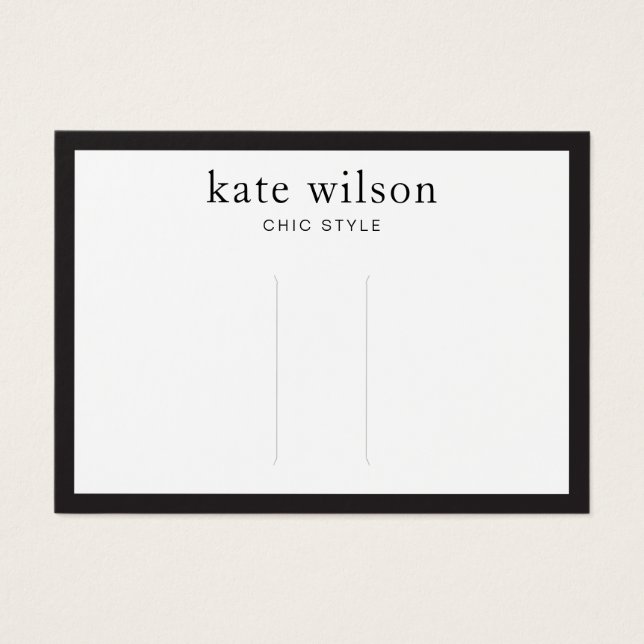 Carte d'affichage moderne Black White Hair Clip (Devant)