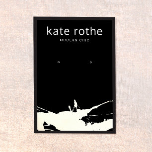 Carte d'affichage moderne Black White Splatter