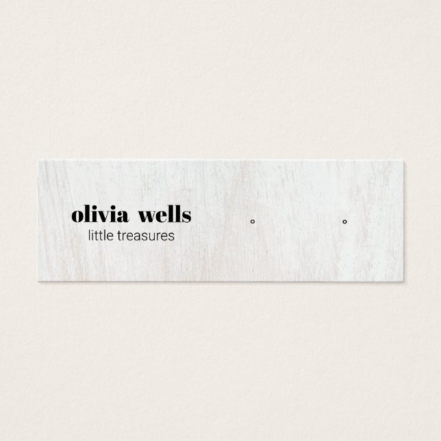 Carte d'affichage moderne en bois blanc (Devant)